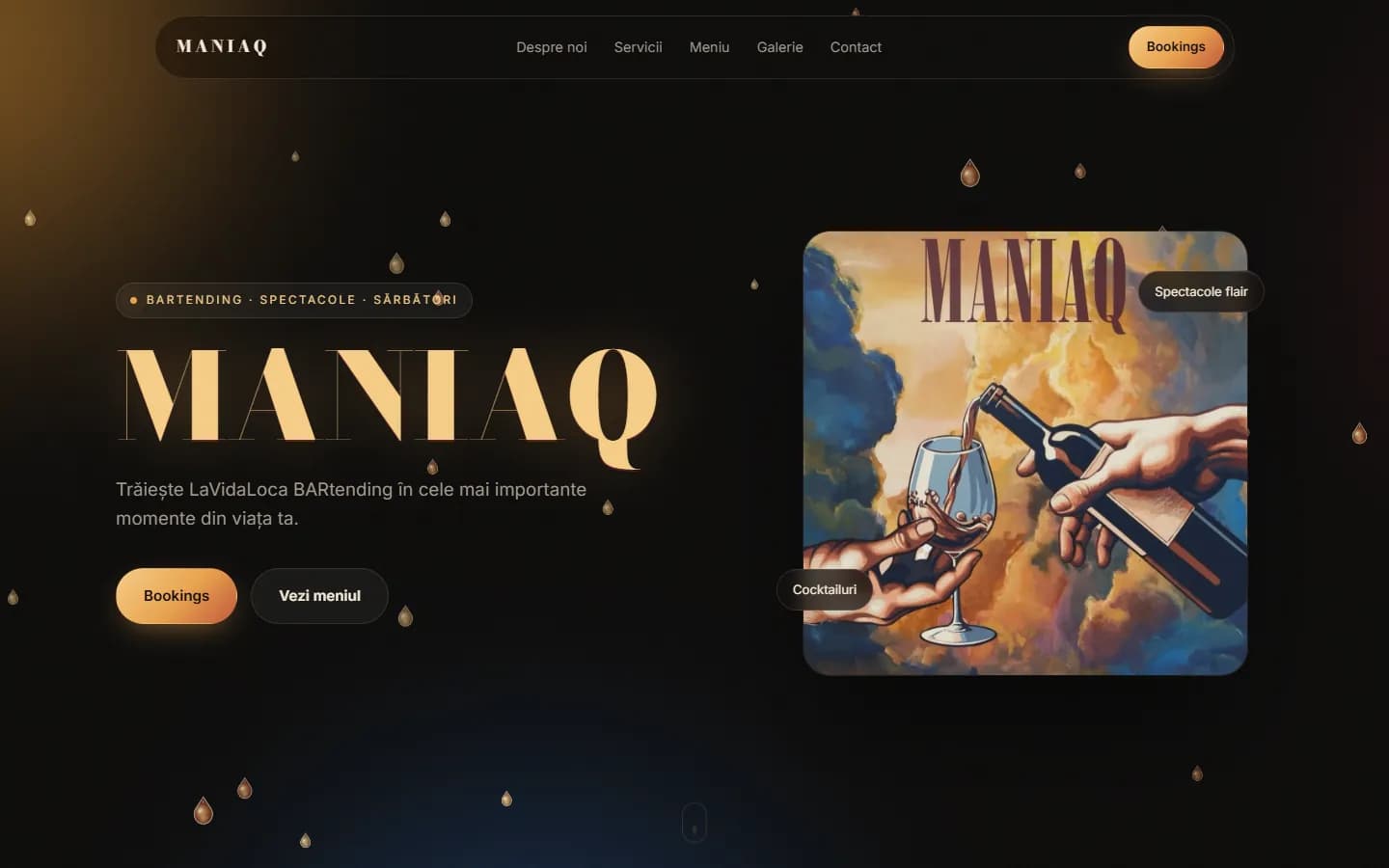 Captură de ecran a site-ului Maniaq